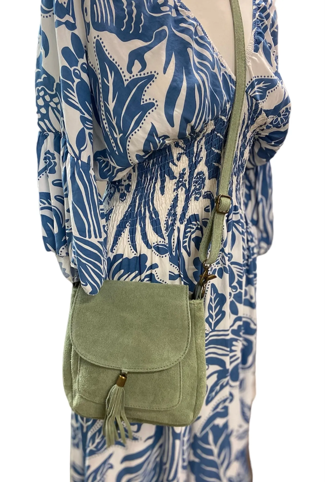LINDA  Suede/leather Shoulder/Cross Body Bag