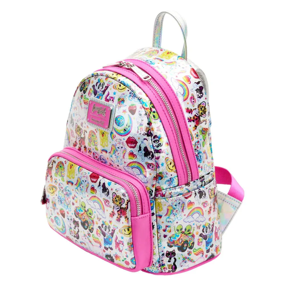 Lisa Frank Mini Backpack Iridescent AOP Loungefly