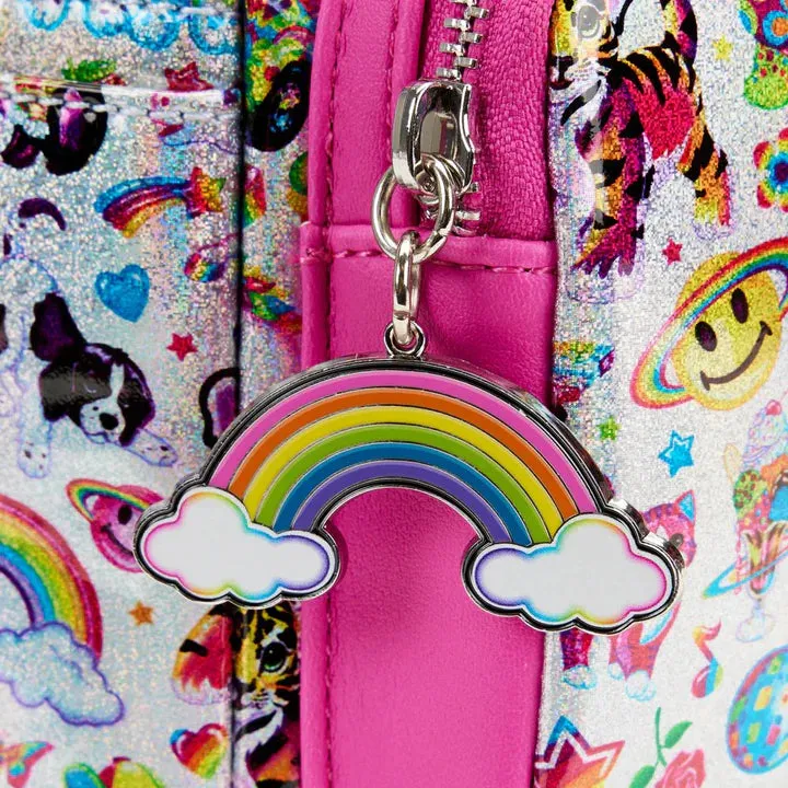 Lisa Frank Mini Backpack Iridescent AOP Loungefly