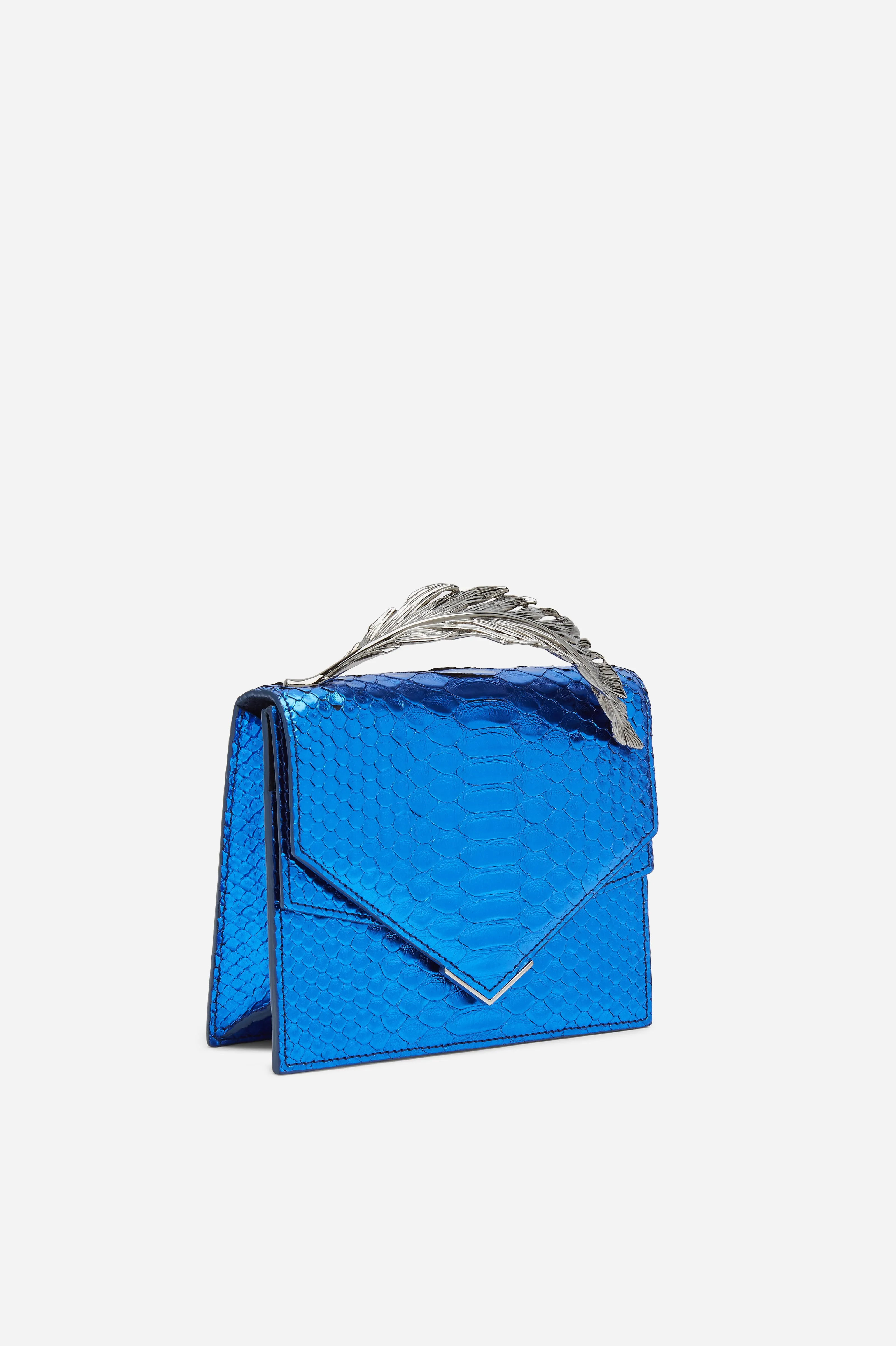 Metallic Blue Python with Gunmetal Feather (TEST)