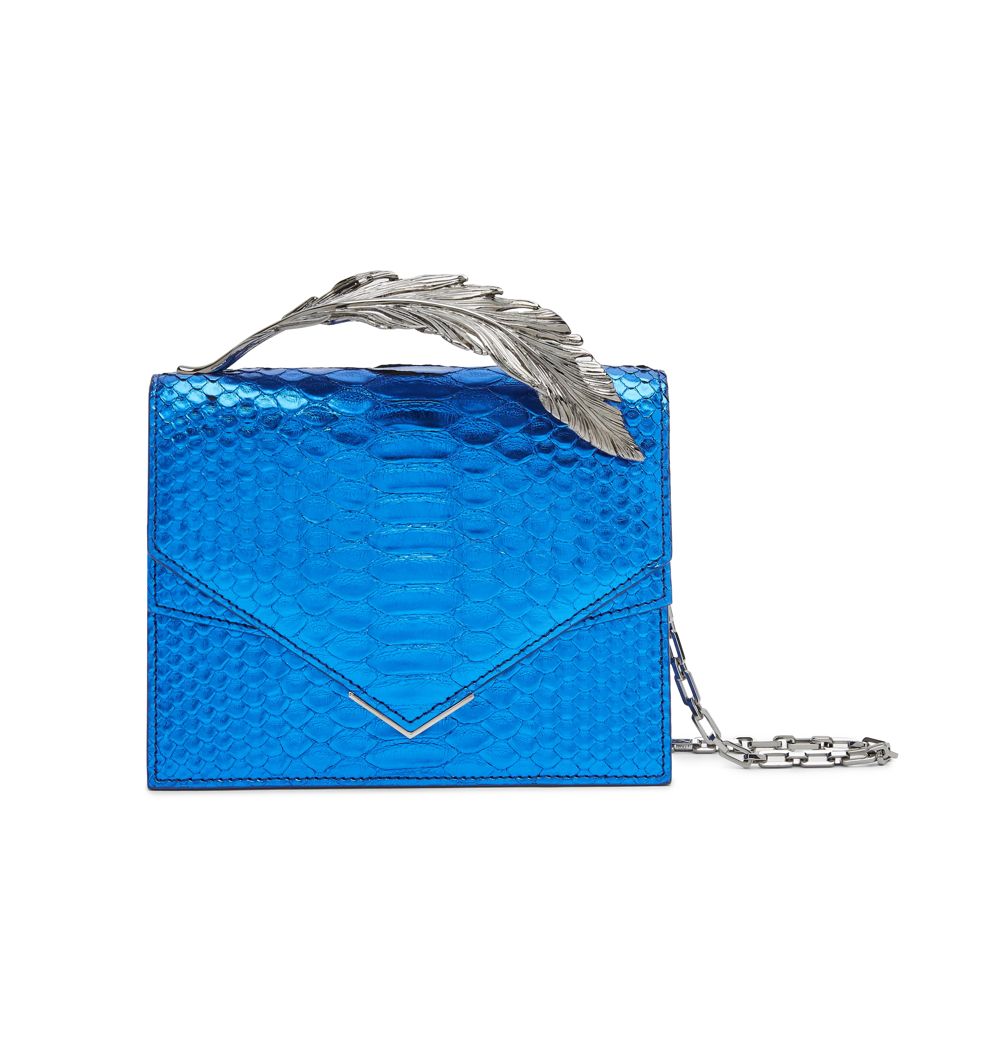 Metallic Blue Python with Gunmetal Feather (TEST)