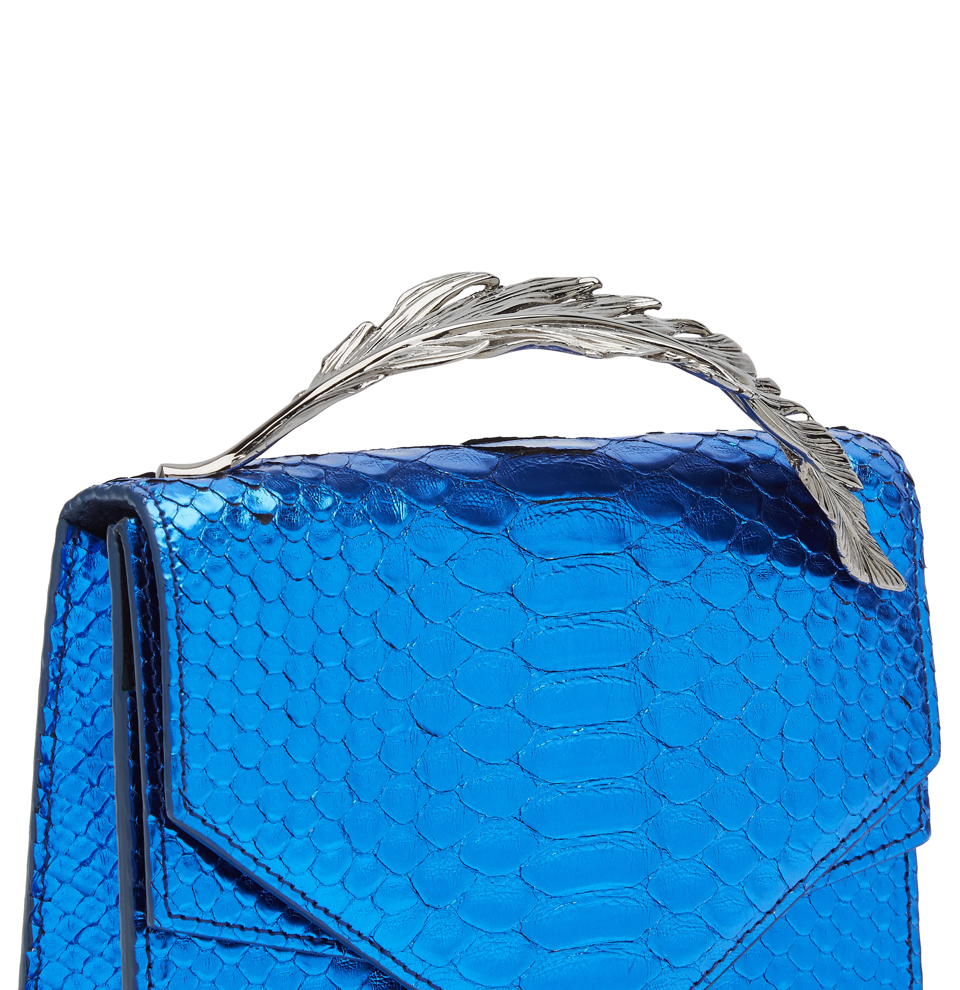 Metallic Blue Python with Gunmetal Feather (TEST)