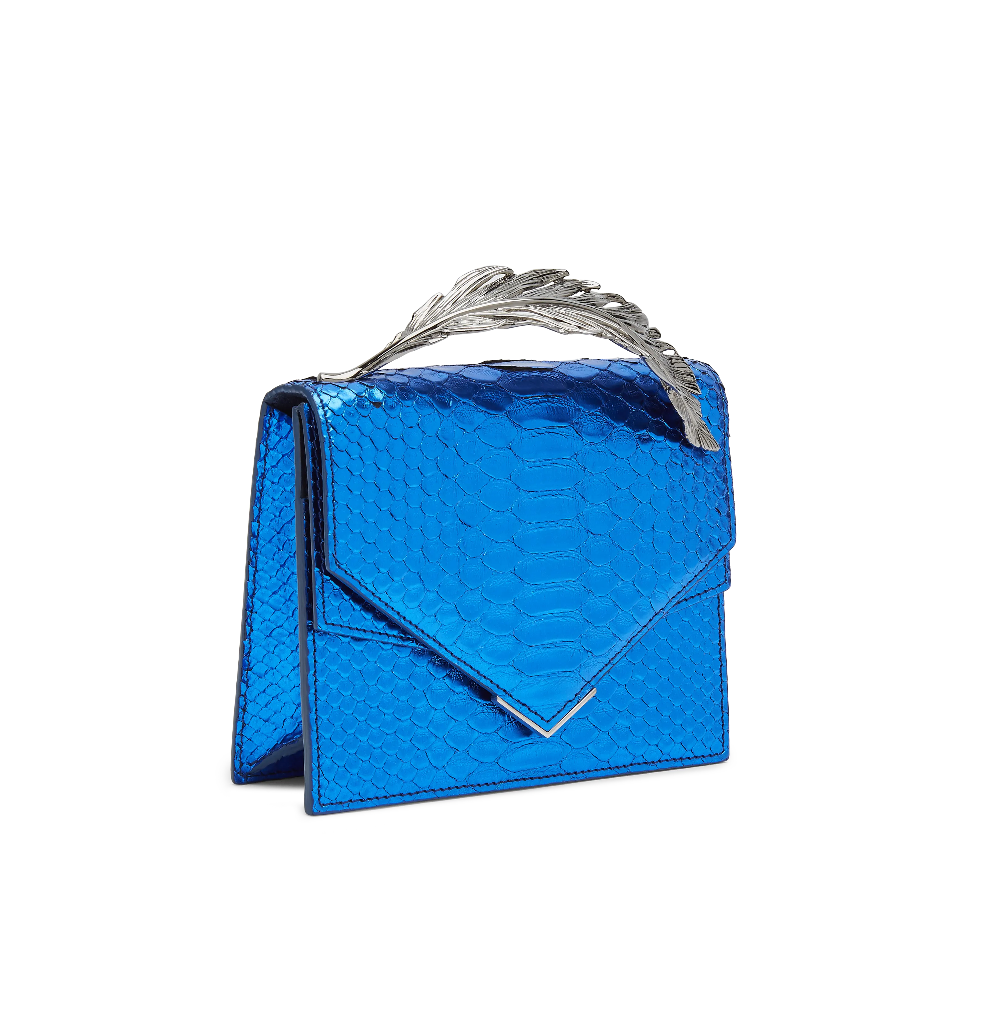 Metallic Blue Python with Gunmetal Feather (TEST)