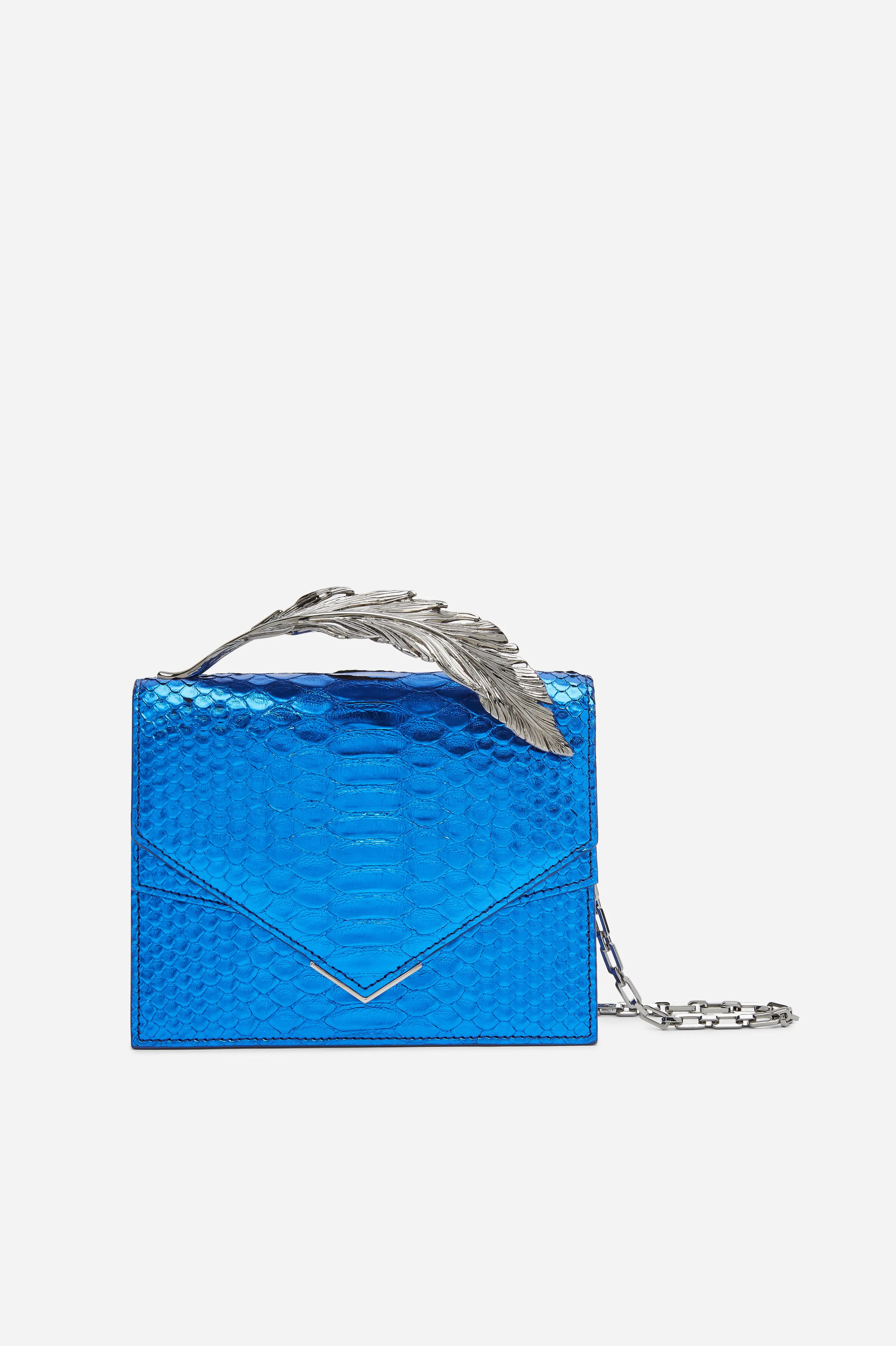 Metallic Blue Python with Gunmetal Feather (TEST)