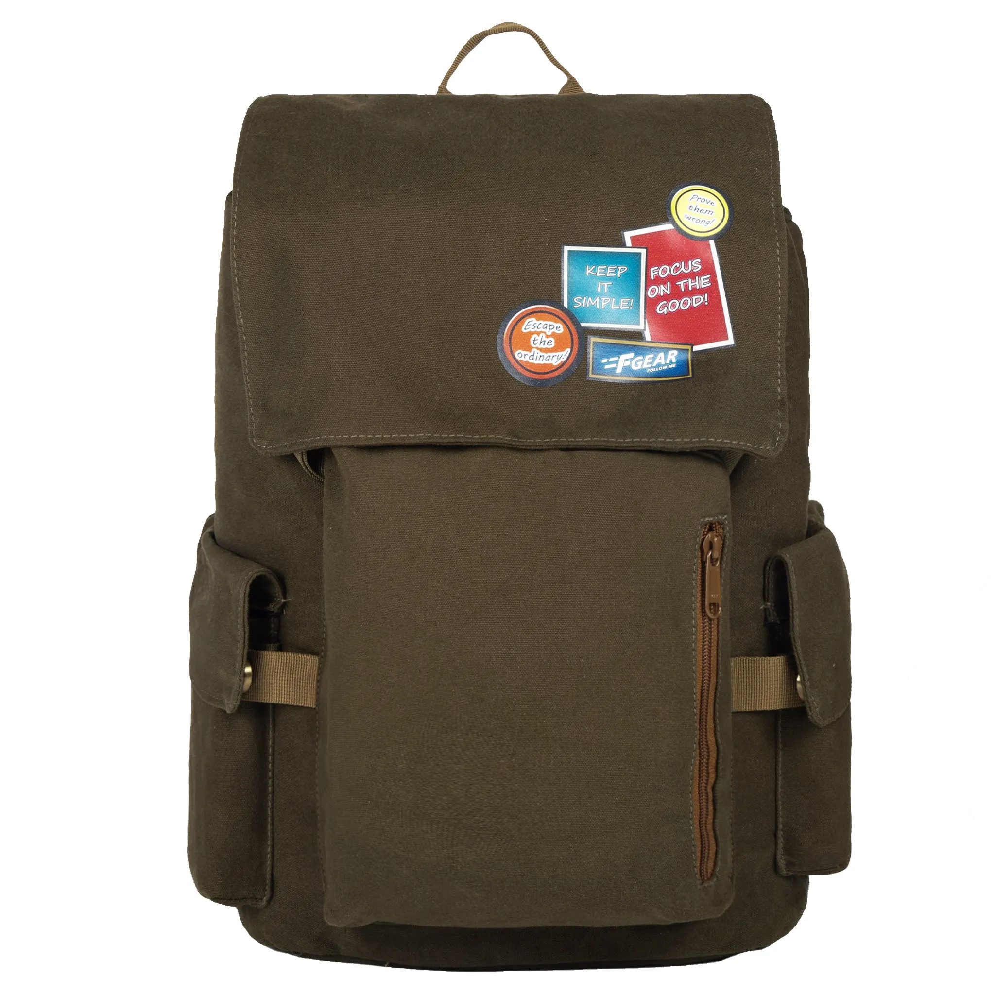 Milestone 20L Olive Canvas Laptop Backpack