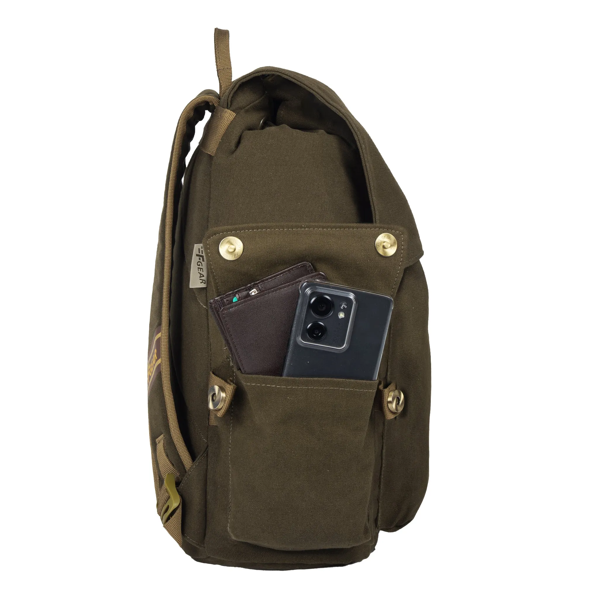 Milestone 20L Olive Canvas Laptop Backpack