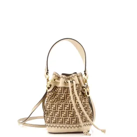 Mon Tresor Bucket Bag Zucca Suede Mini