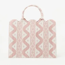 Mrs. Alice Tote Bag (Pink Ikat)