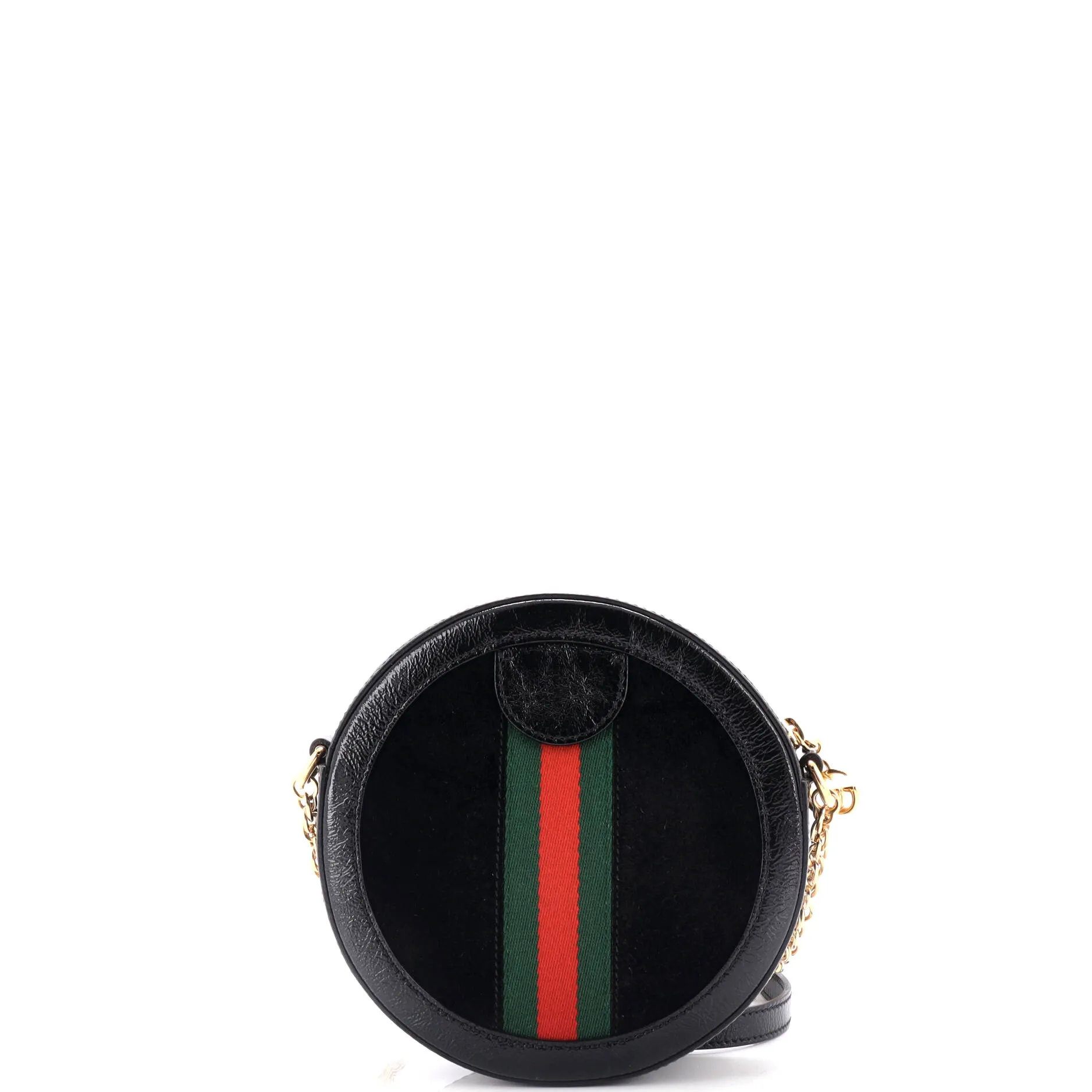 Ophidia Round Shoulder Bag Suede Mini