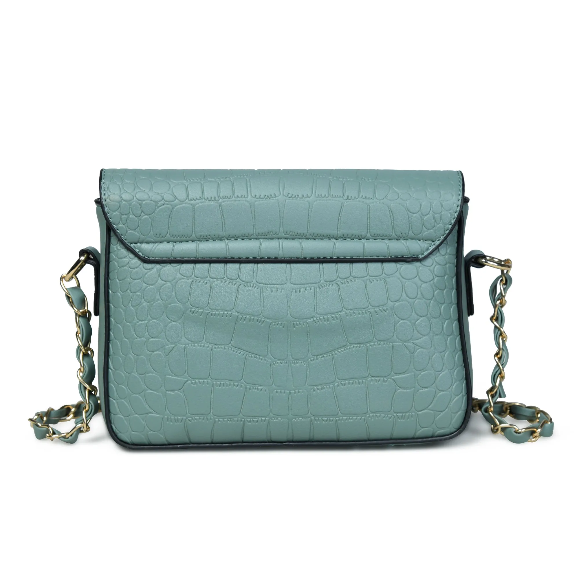 Pelle Luxure Women's PU Small Sling Bag – Stylish in Blue, Pink