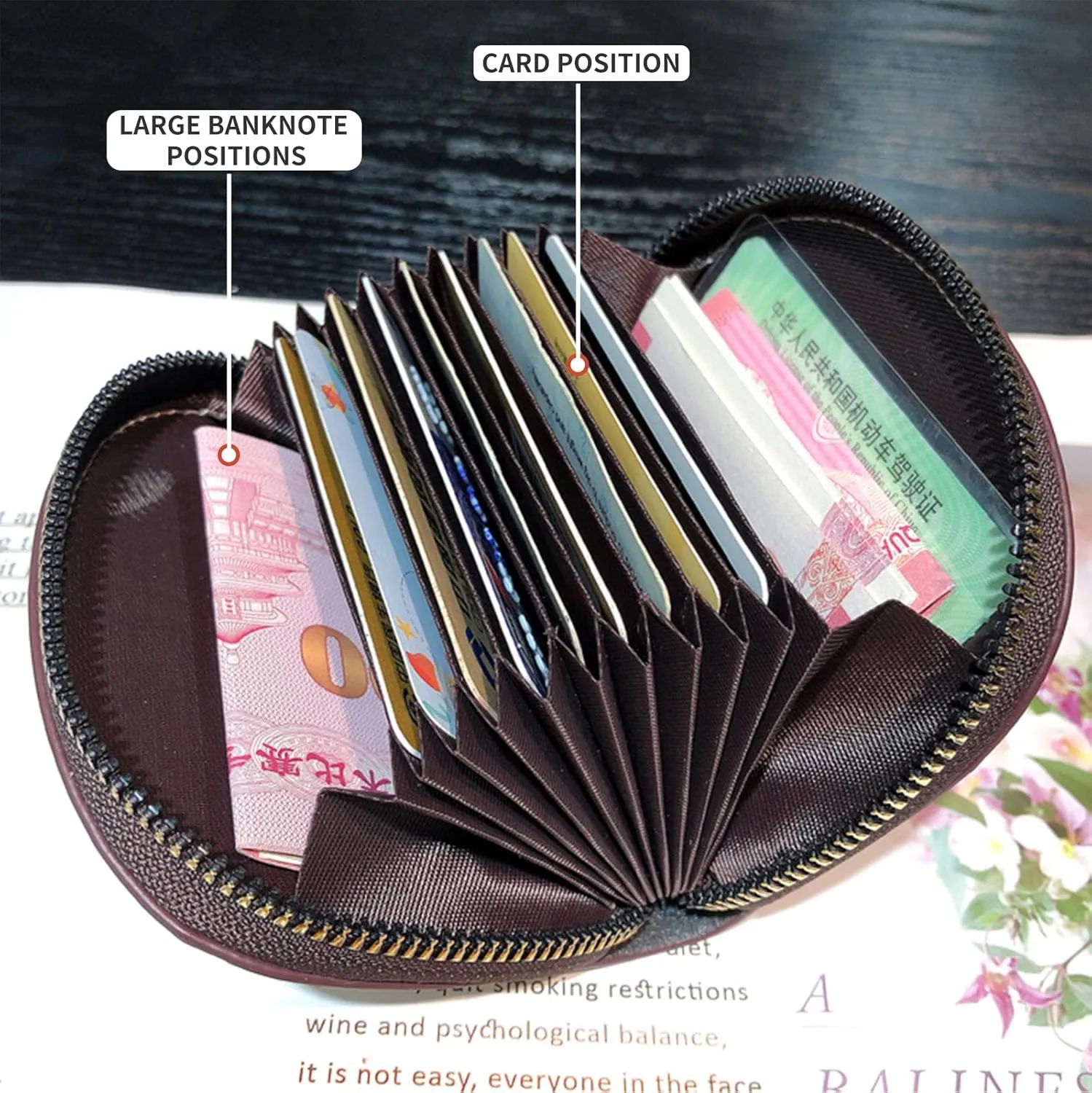 Popular Purse Set for Womens Wallet Includes A Triple Fold Purse and Two Small Card Bag with Multiple Slots (white)
