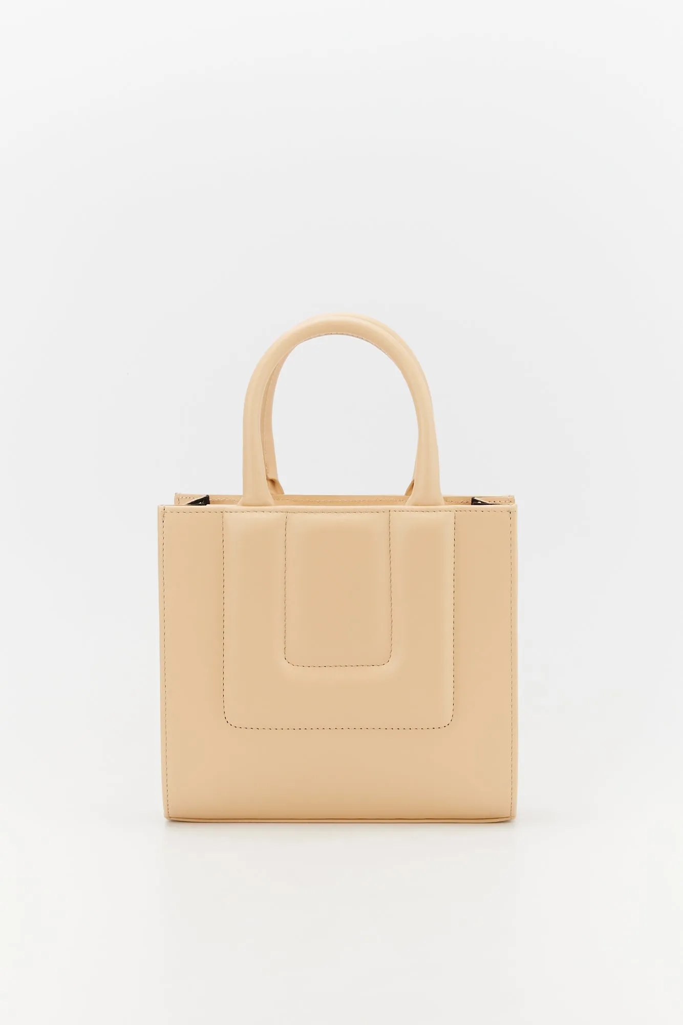 Quilted Leather Structured Mini Tote