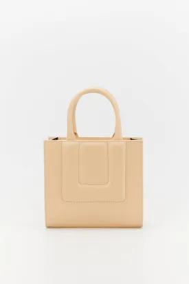 Quilted Leather Structured Mini Tote