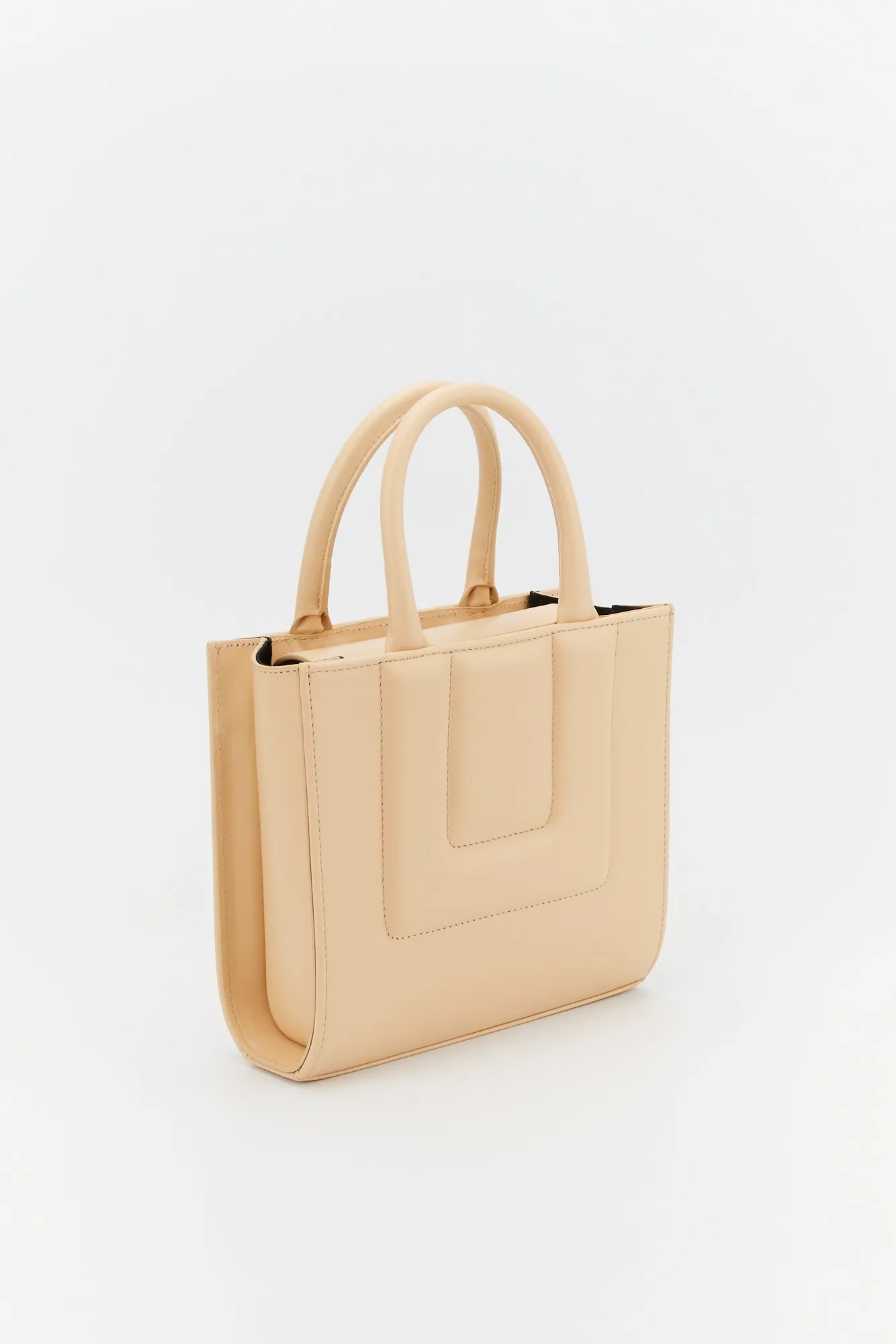 Quilted Leather Structured Mini Tote