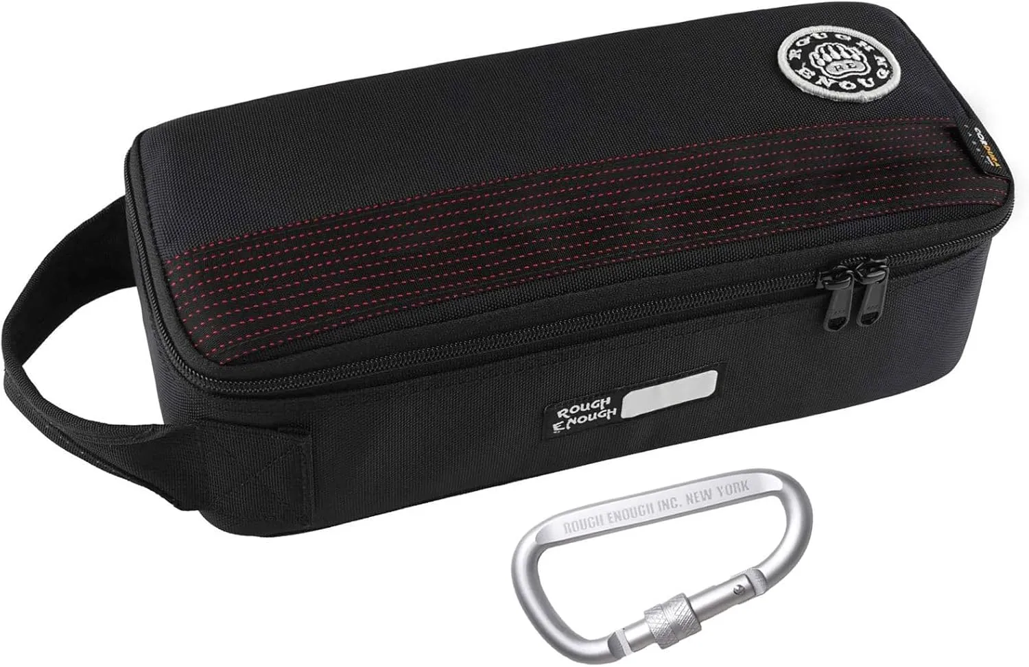 Rough Enough Small Tool Bag Case Portable Box EDC Pouch Organizer with Handle, 12 Inch, Heavy Duty Cordura, Padded Lining, Tech Tactical Gear, Black