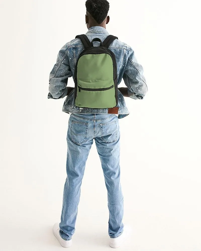 Shaded Pastel Warm Green Canvas Backpack | C30M0Y60K30
