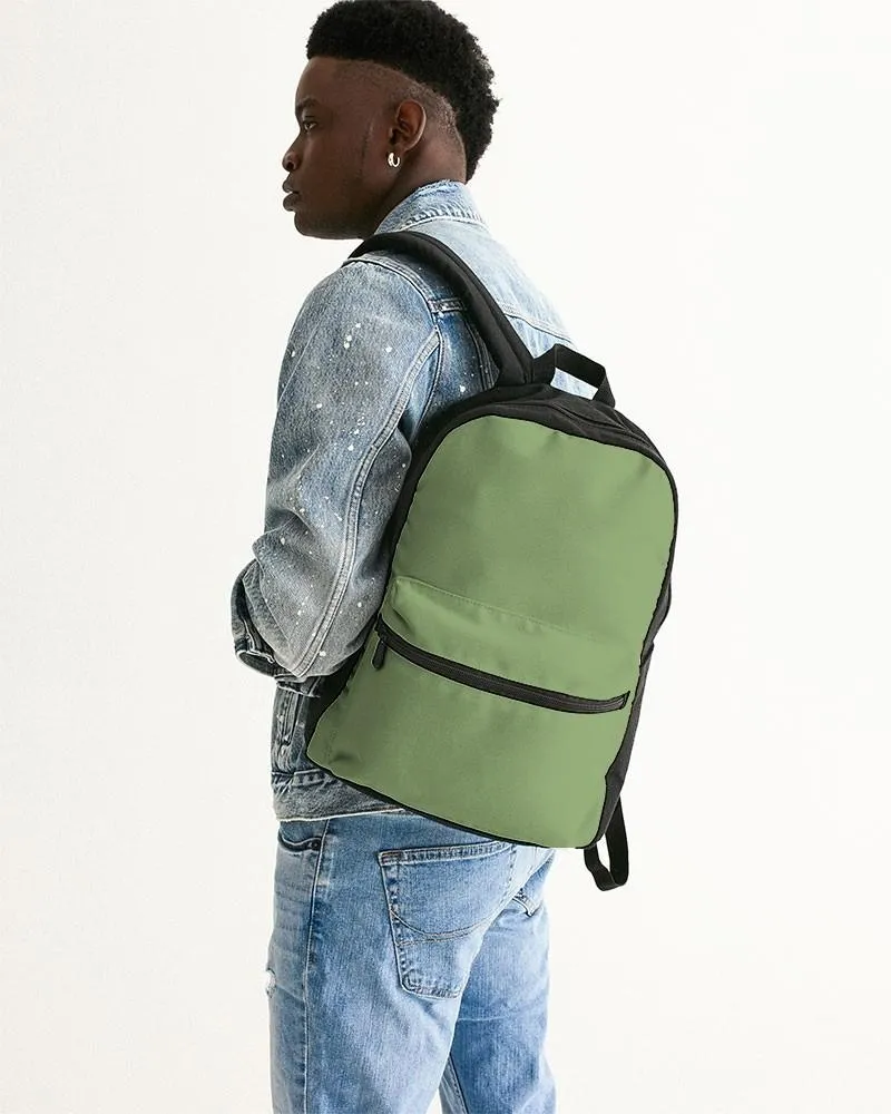 Shaded Pastel Warm Green Canvas Backpack | C30M0Y60K30