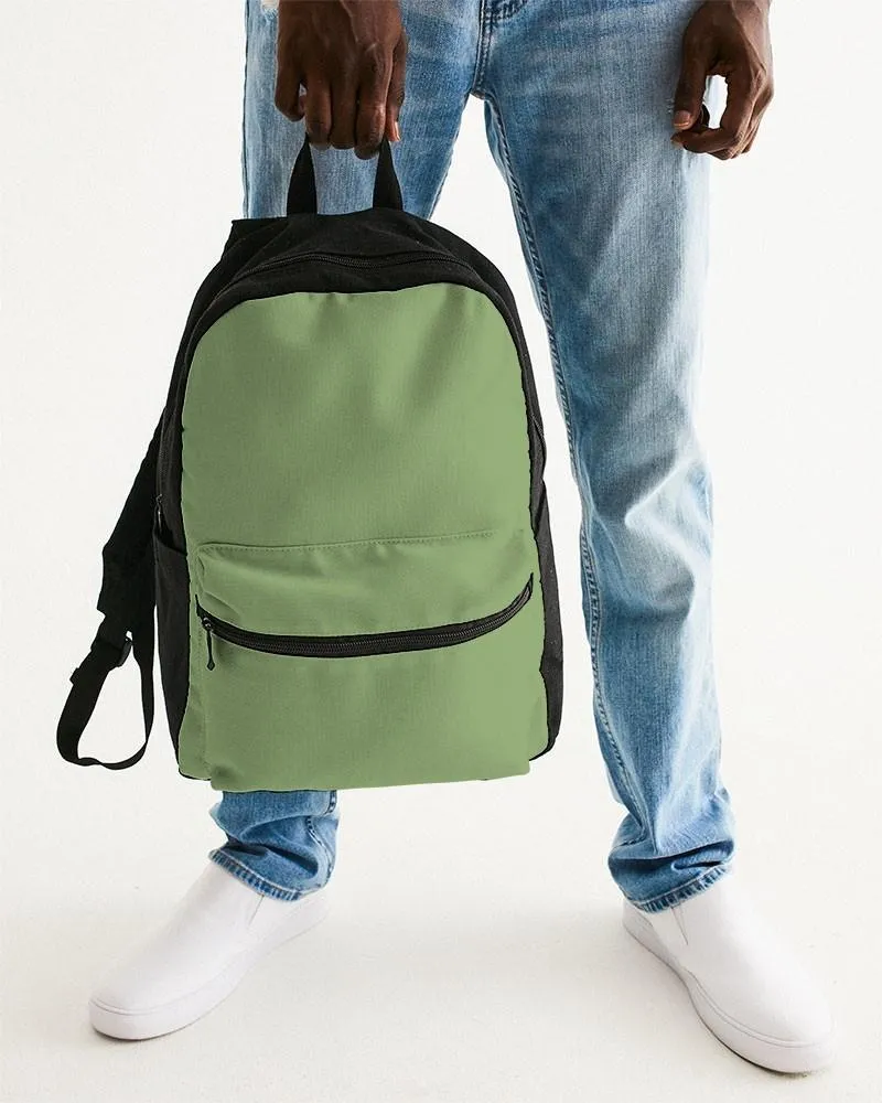 Shaded Pastel Warm Green Canvas Backpack | C30M0Y60K30