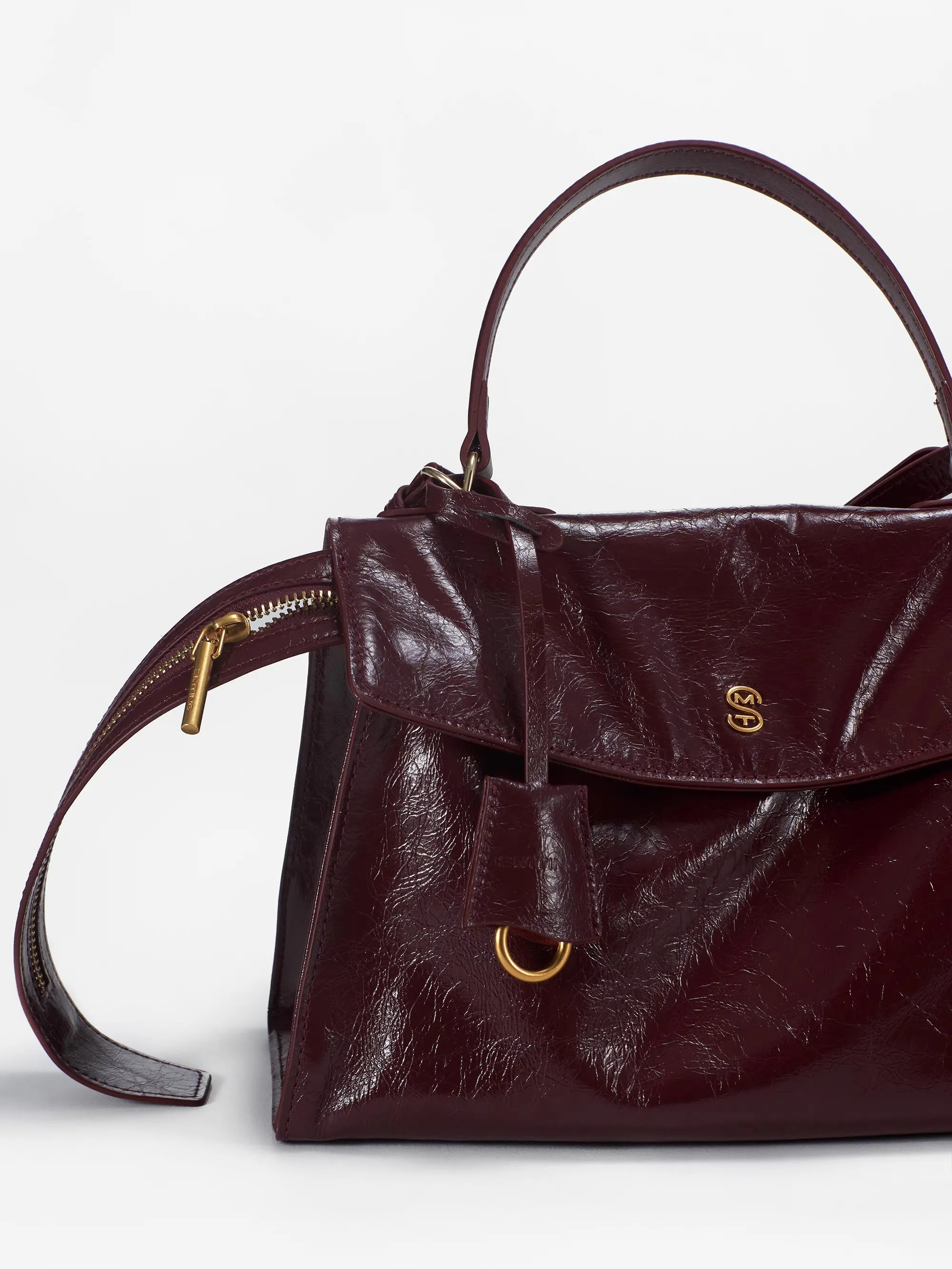 Smting | Medium Structured Leather Tote Bag
