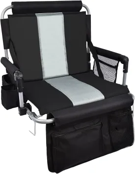Stadium Seats for Bleachers with Back Support, Bleacher Seats with Backs and Cushion Wide, Stadium Chairs with Cup Holders, Mesh Bags and Hide Hooks