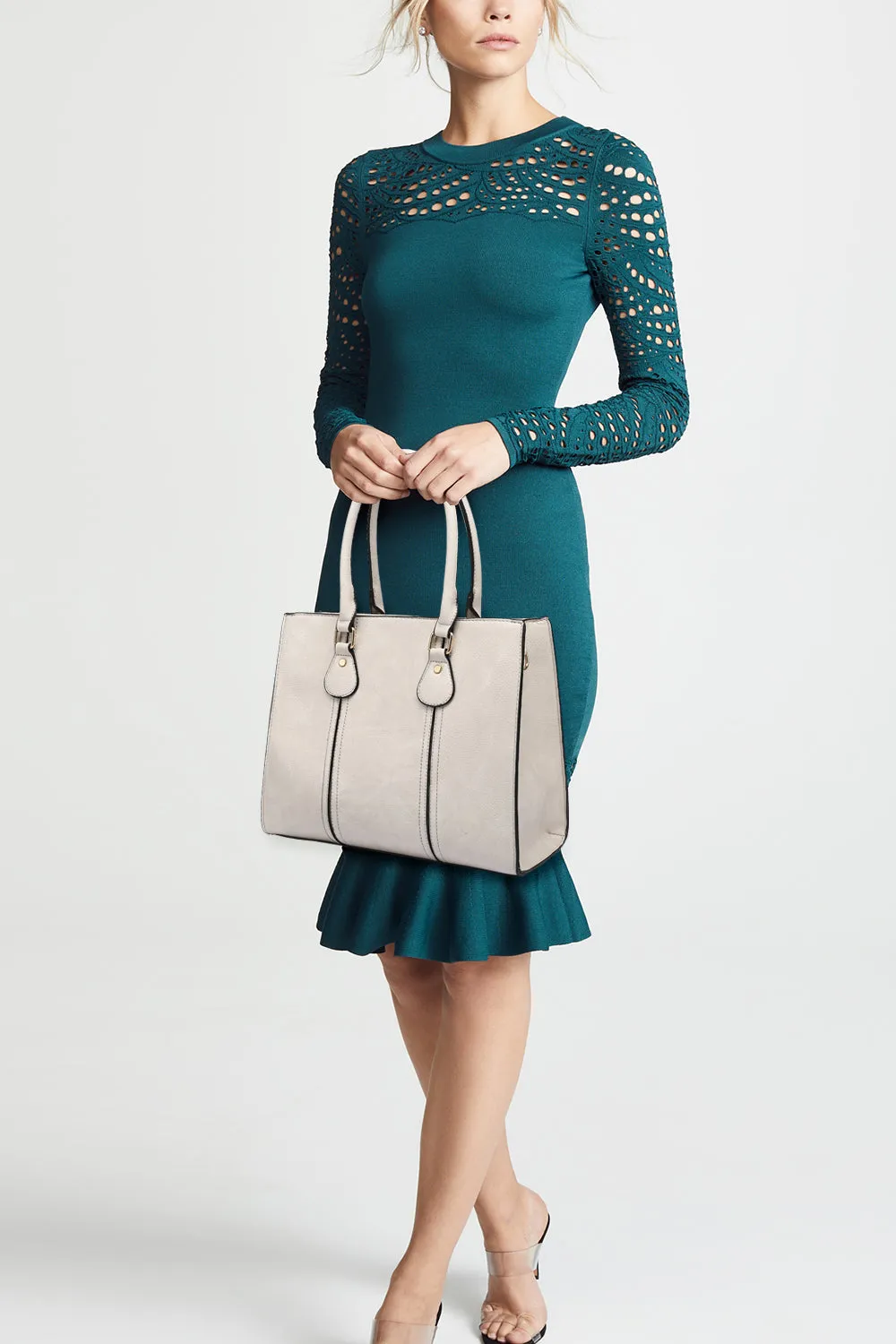 Structured Double Handle Tote 9525