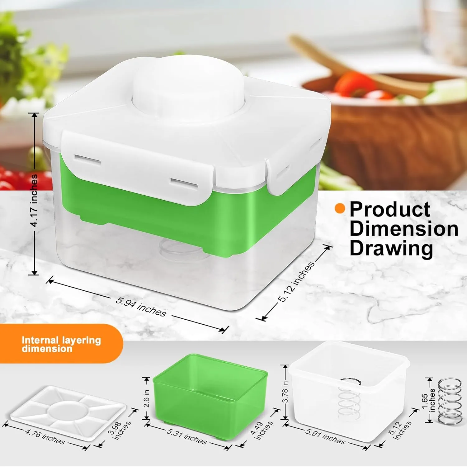 Tofu Press, Upgraded Two-way Pressure Design, Soft Tofu Quickly and Evenly Drained, Press Hardness Flexible Adjustment, Improve the Texture, Suitable for Making Hard or Extra Firm Tofu, Green