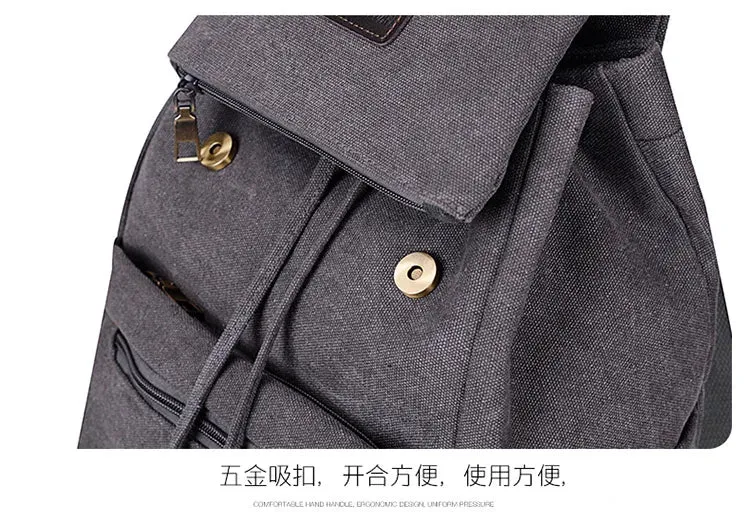 Unisex canvas backpack bag