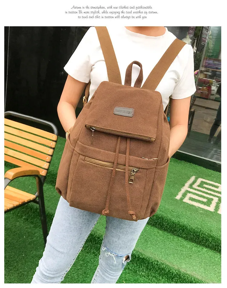 Unisex canvas backpack bag