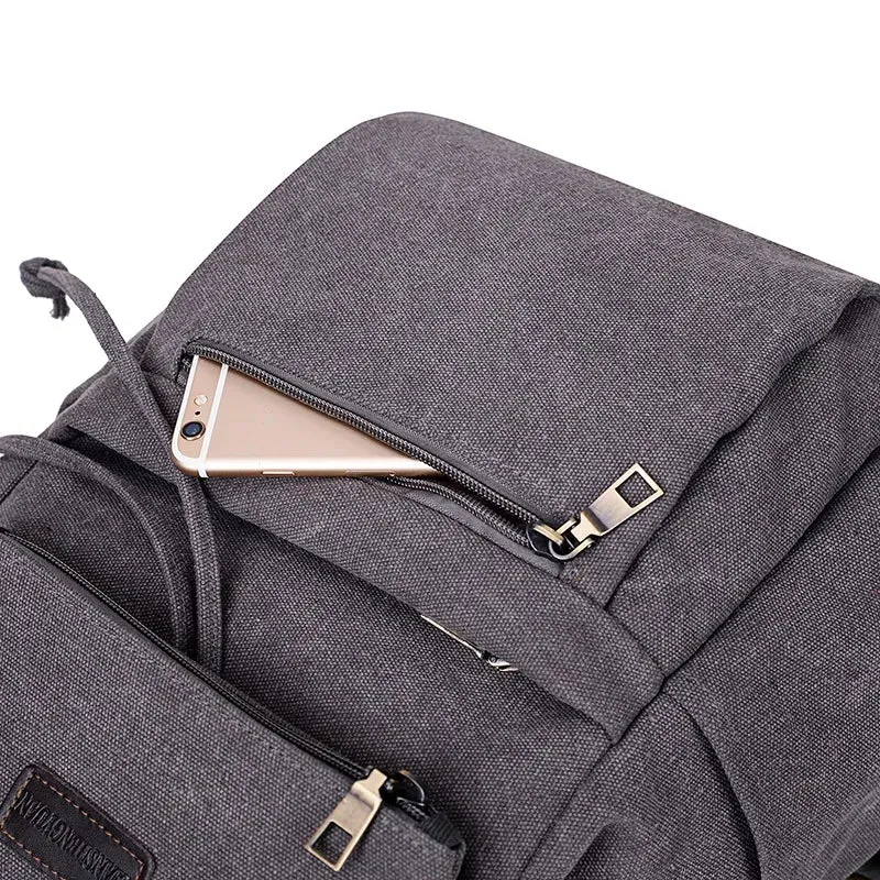 Unisex canvas backpack bag