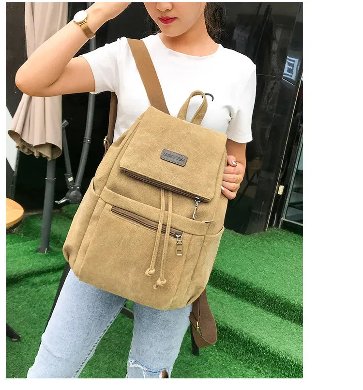 Unisex canvas backpack bag