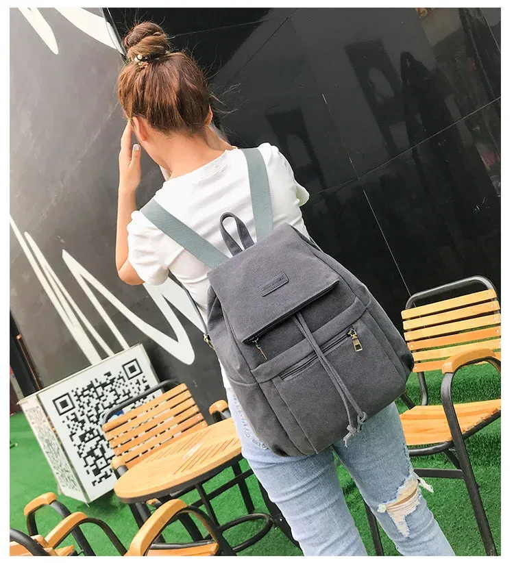 Unisex canvas backpack bag