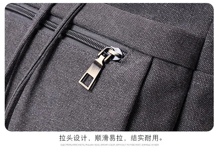 Unisex canvas backpack bag