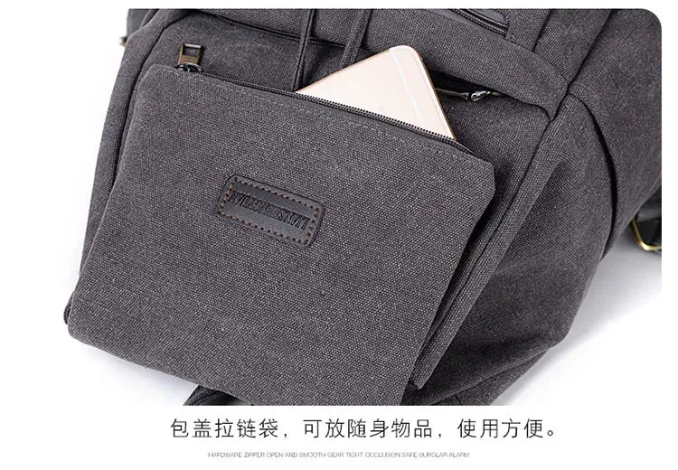Unisex canvas backpack bag