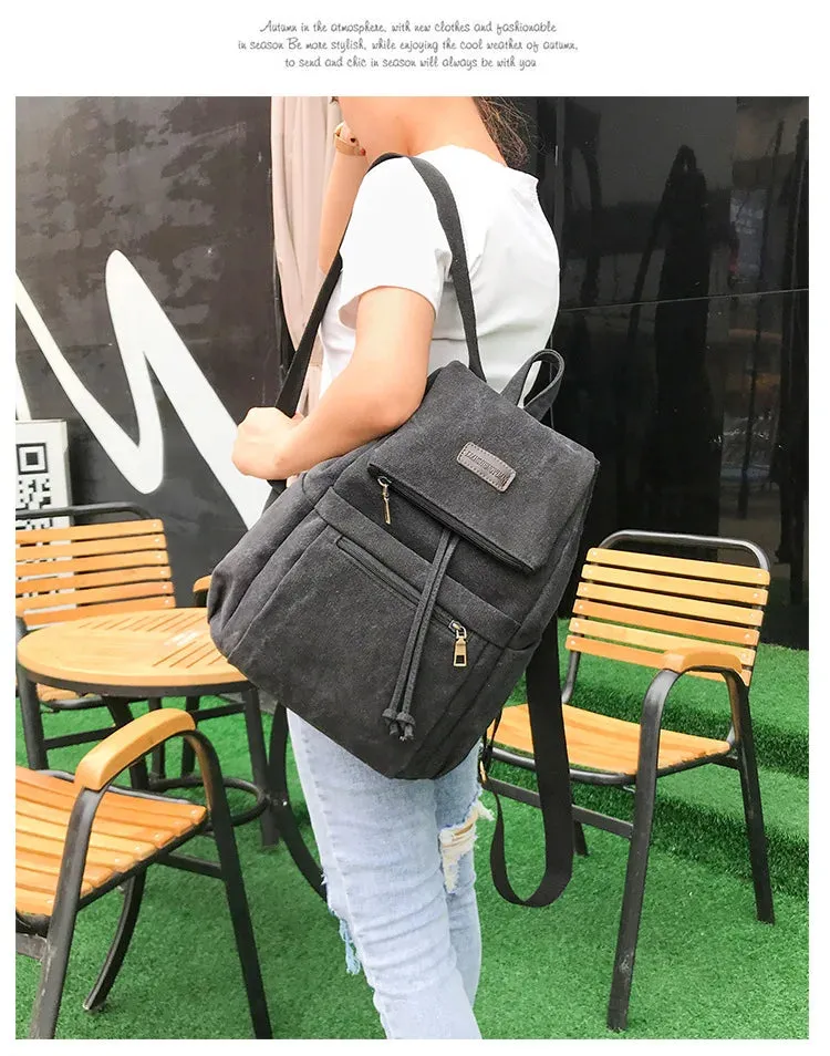 Unisex canvas backpack bag