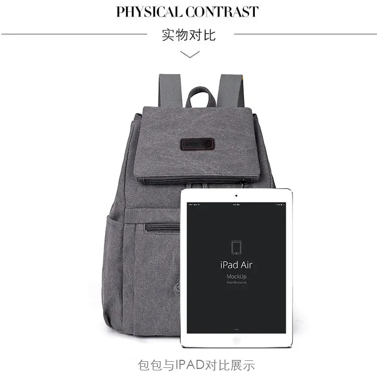 Unisex canvas backpack bag