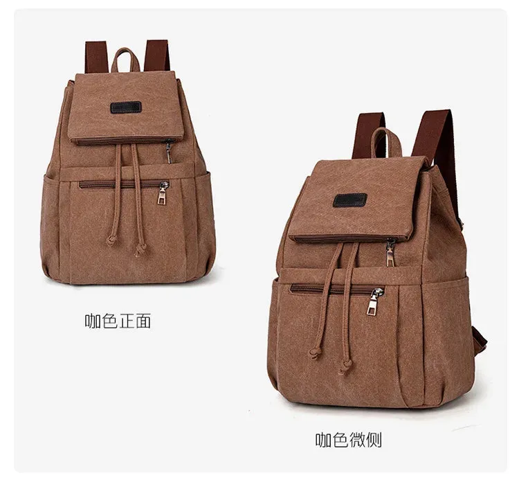 Unisex canvas backpack bag