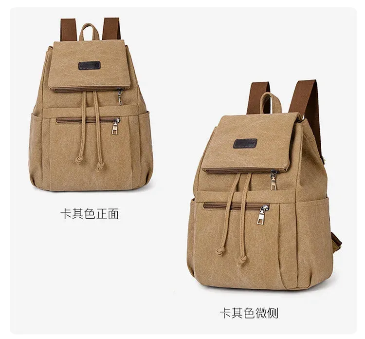 Unisex canvas backpack bag