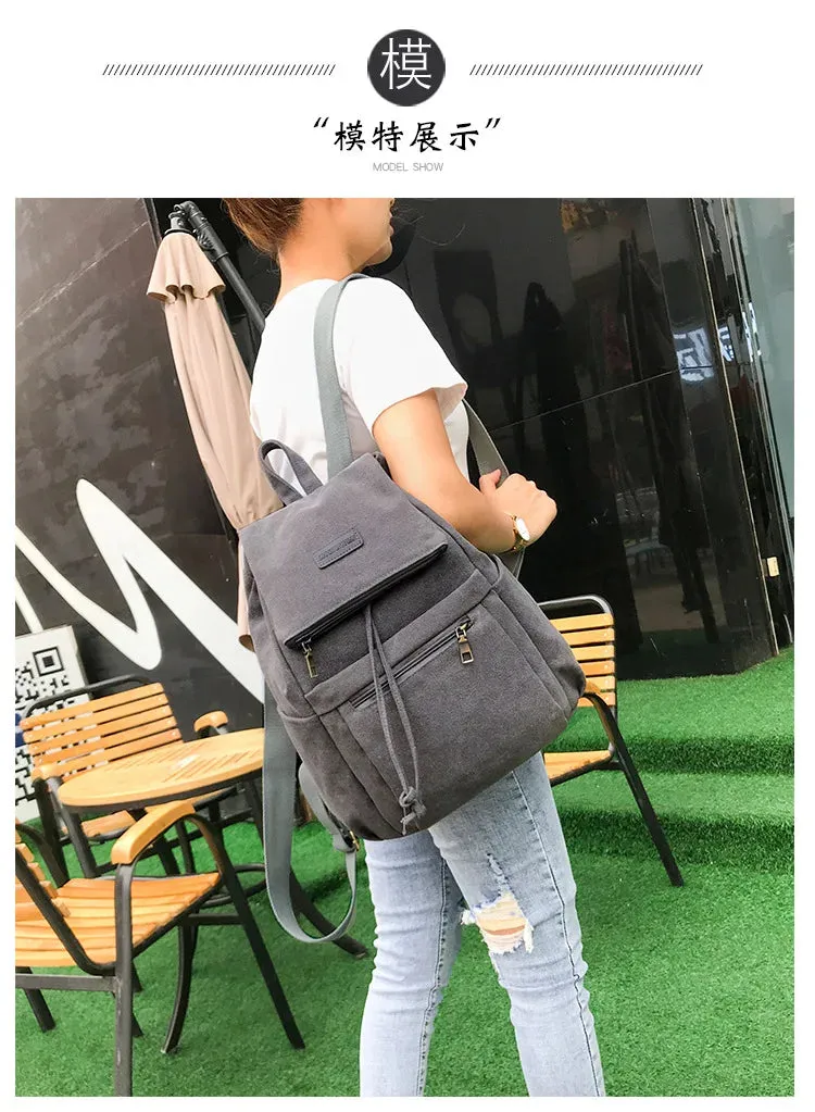 Unisex canvas backpack bag
