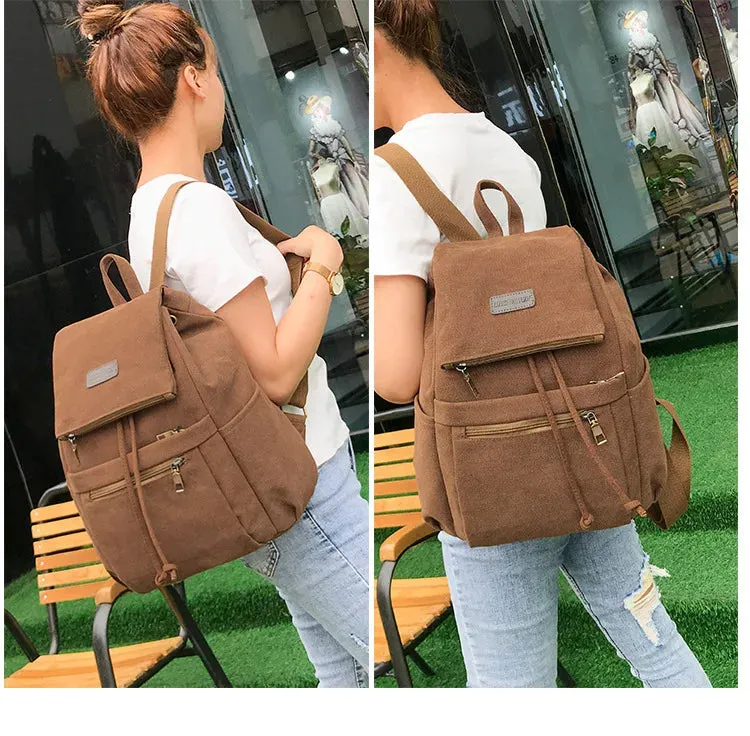 Unisex canvas backpack bag