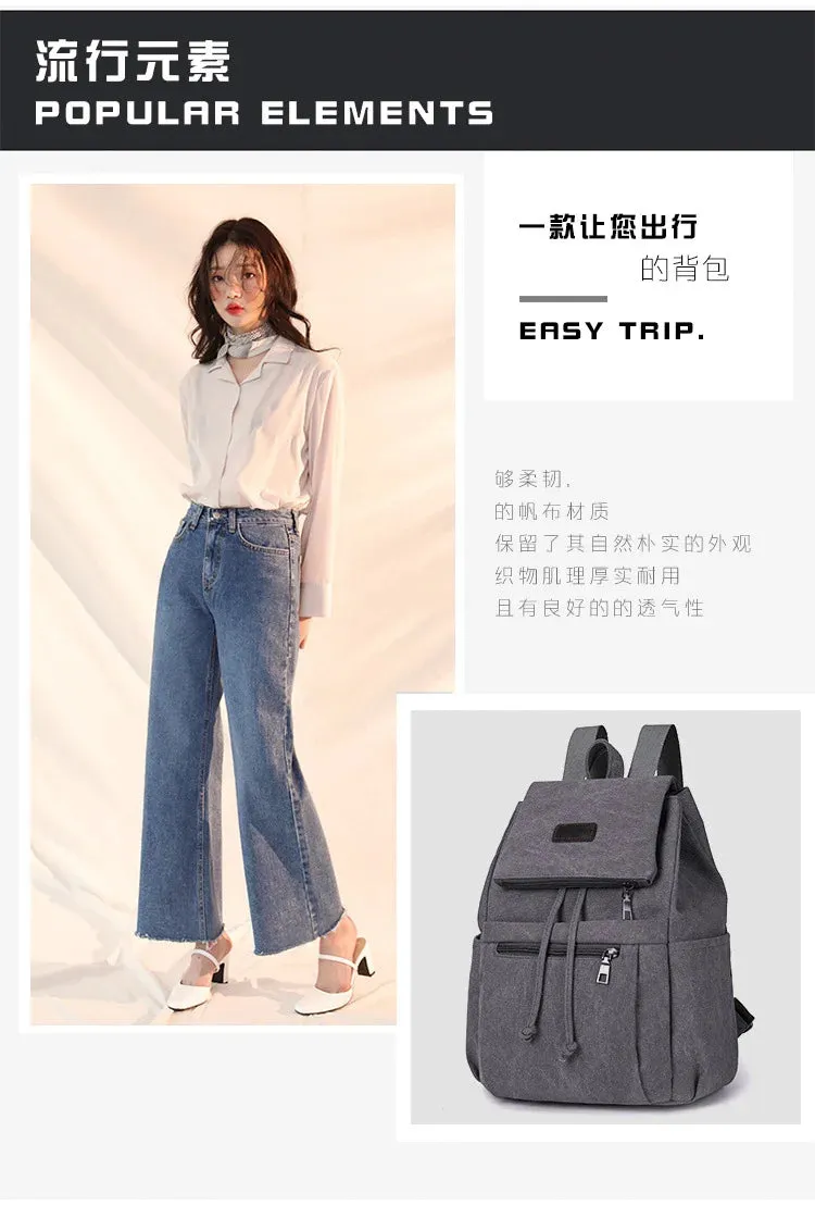 Unisex canvas backpack bag