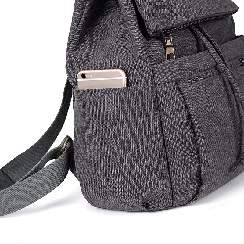 Unisex canvas backpack bag