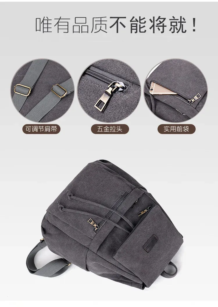 Unisex canvas backpack bag