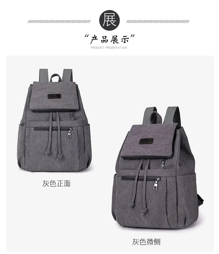 Unisex canvas backpack bag