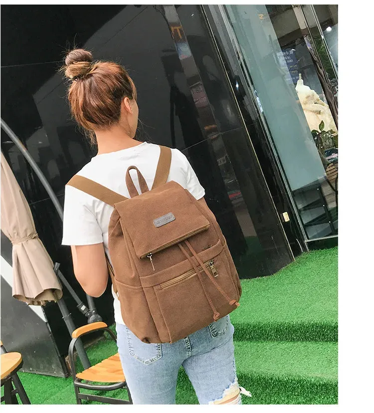 Unisex canvas backpack bag