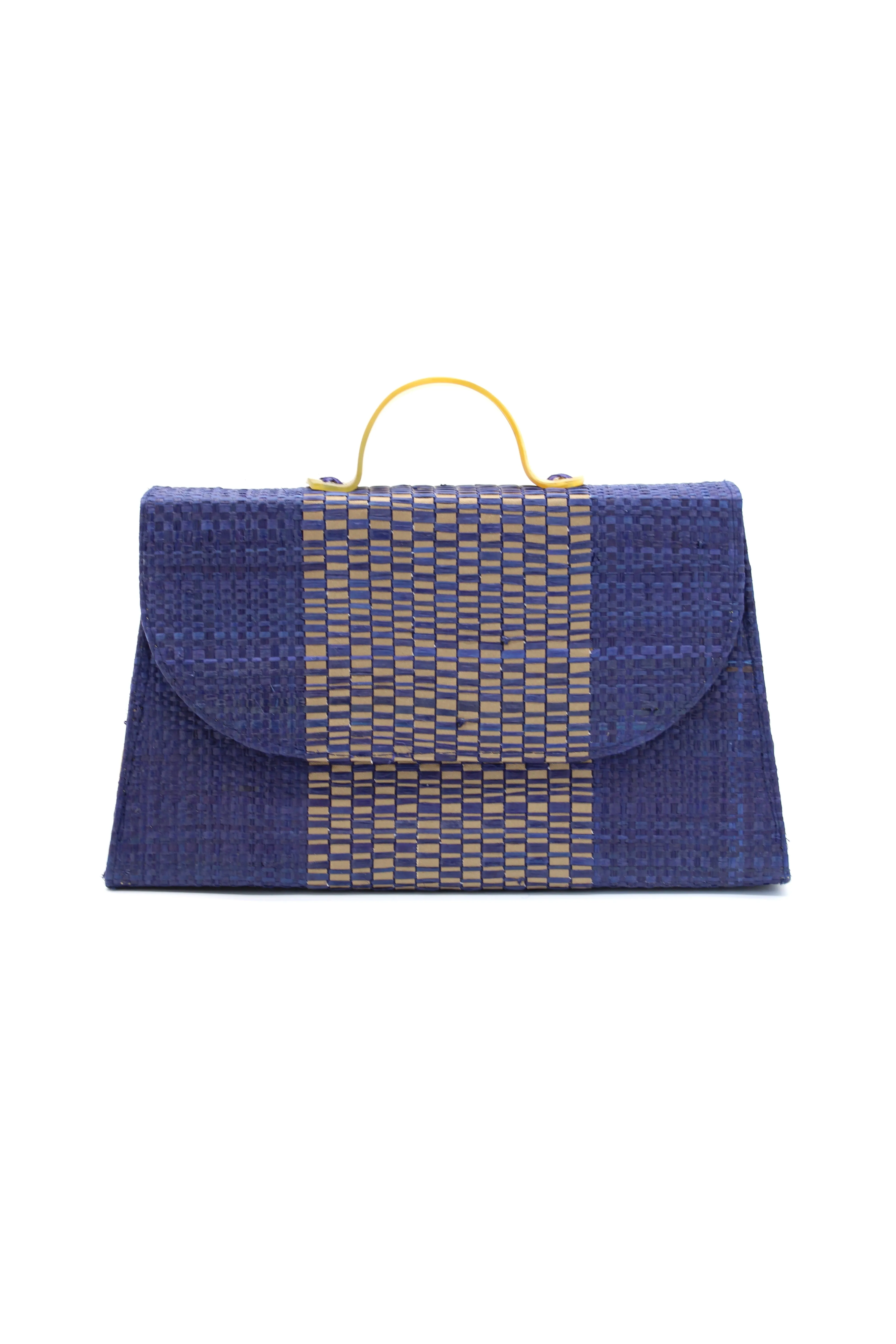 Wynwood Straw Handbag with Metallic Detailing & Horn Handle