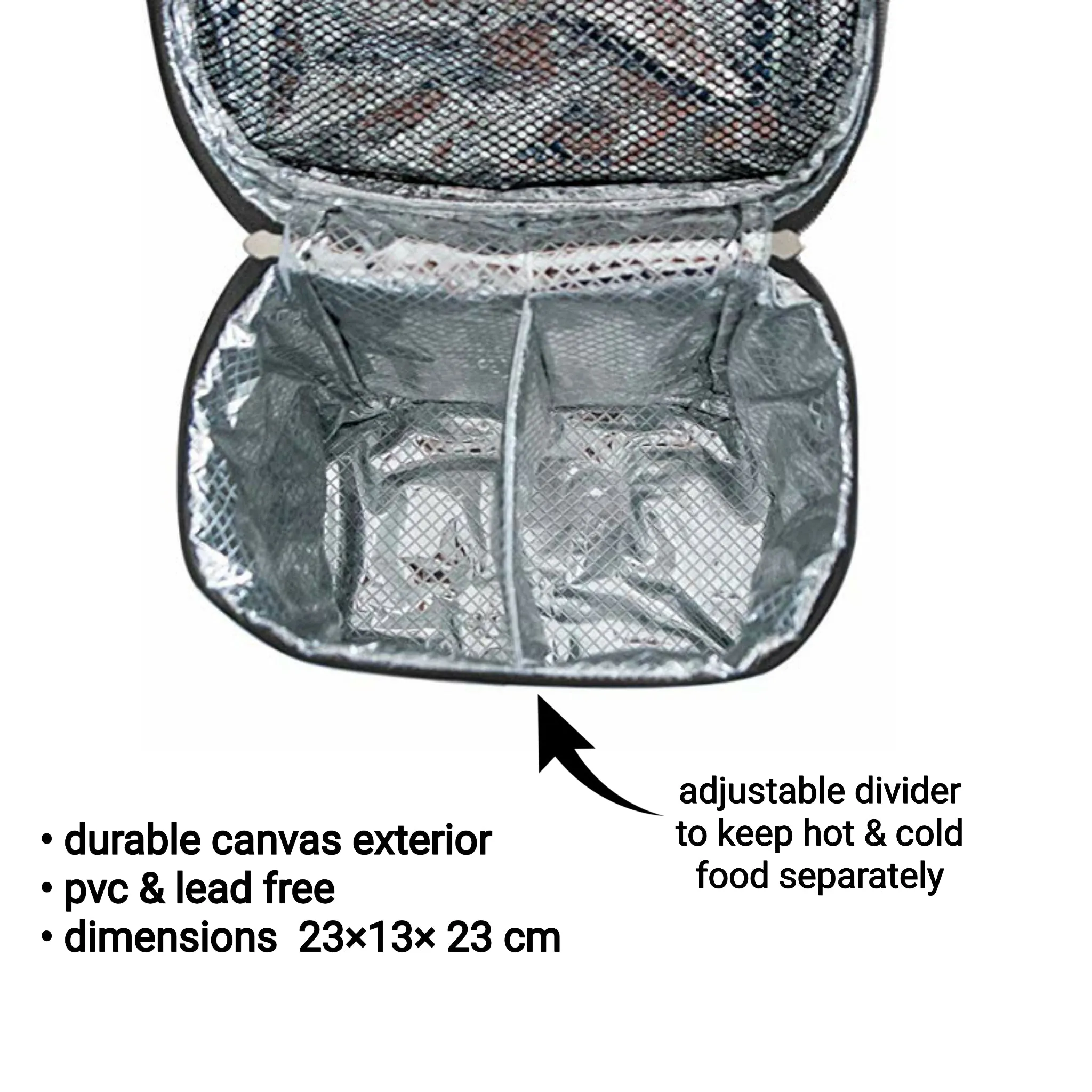 Zoli NOM NOM Insulated Lunch Bag - Grey